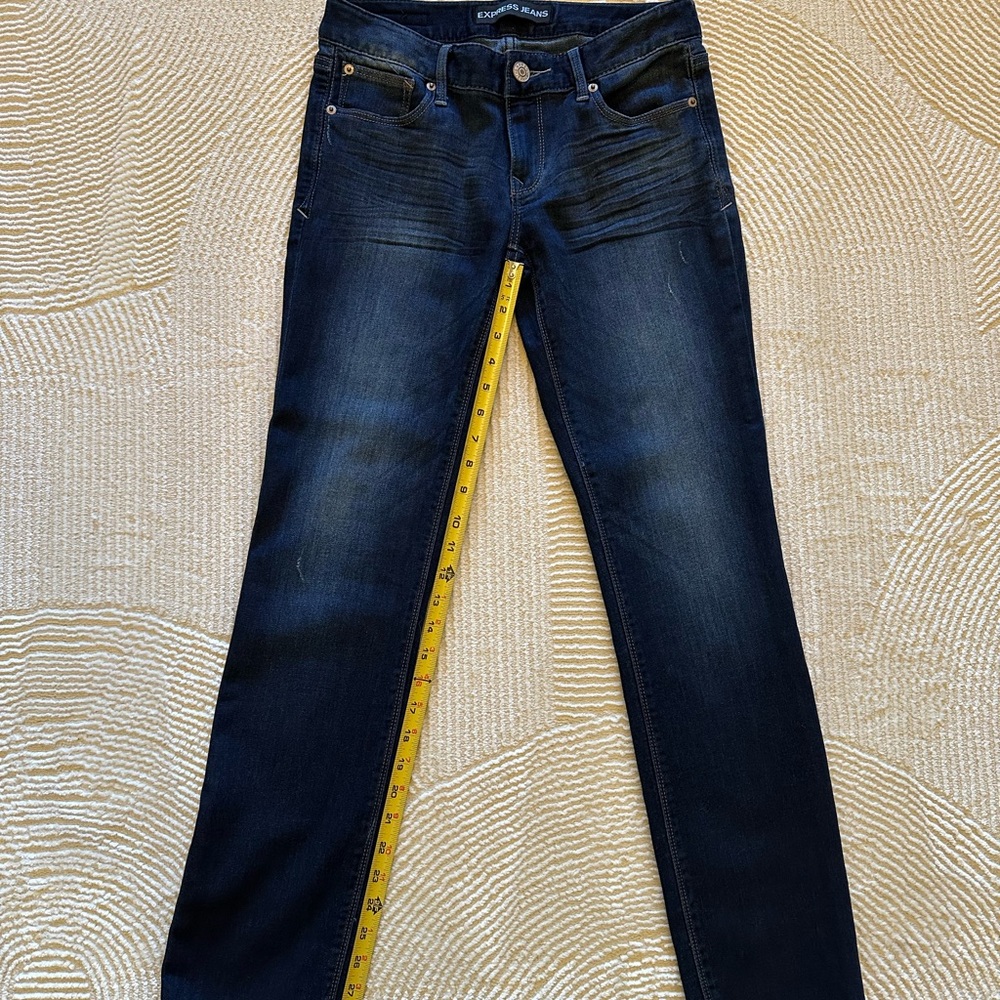 Express Dark Blue Stella low rise skinny Jean - Picture 11 of 12
